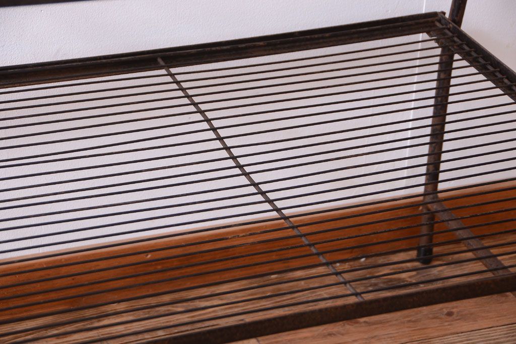 ヴィンテージ家具　ビンテージ　特大サイズ!組み立て式アイアンラック(陳列棚・ディスプレイラック)