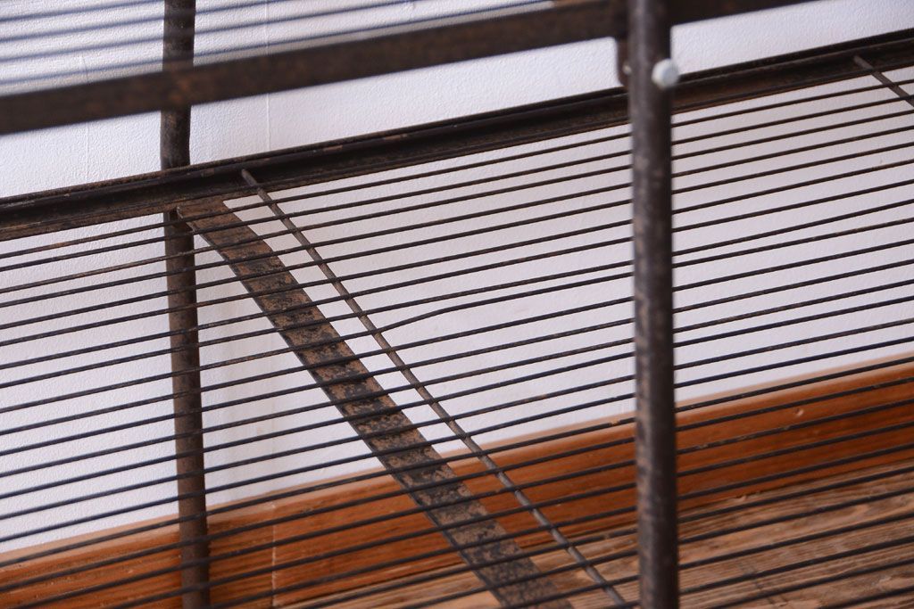 ヴィンテージ家具　ビンテージ　特大サイズ!組み立て式アイアンラック(陳列棚・ディスプレイラック)