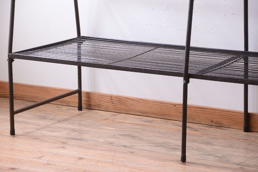 ヴィンテージ家具　ビンテージ　特大サイズ!組み立て式アイアンラック(陳列棚・ディスプレイラック)