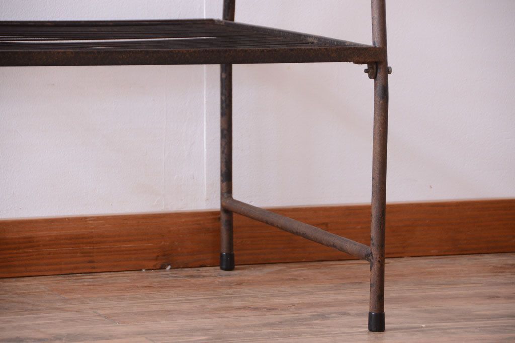 ヴィンテージ家具　ビンテージ　特大サイズ!組み立て式アイアンラック(陳列棚・ディスプレイラック)