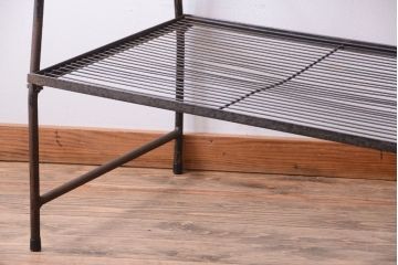 ヴィンテージ家具　ビンテージ　特大サイズ!組み立て式アイアンラック(陳列棚・ディスプレイラック)