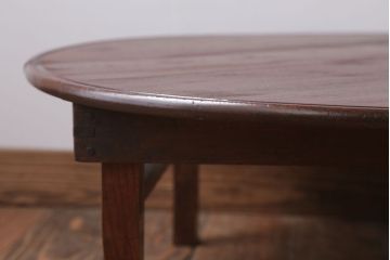 アンティーク家具　アンティーク　古い栓材のシンプルな丸ちゃぶ台
