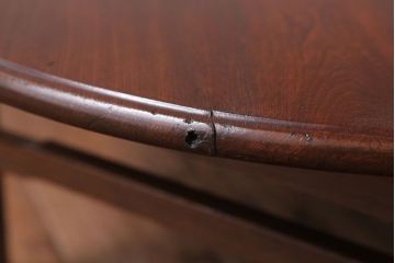 アンティーク家具　アンティーク　古い栓材のシンプルな丸ちゃぶ台