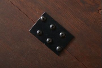 アンティーク家具　アンティーク　古い栓材のシンプルな丸ちゃぶ台