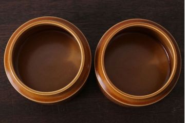 アンティーク雑貨　イギリスビンテージ　HORNSEA(ホーンジー)　SAFFRON(サフラン)シリーズ　ジャー2点(キャニスター)