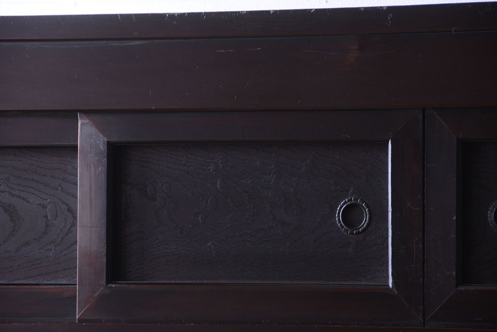 アンティーク家具　古民具・骨董　大正期　変わり型のモダンなアンティーク水屋箪笥