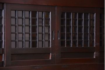 アンティーク家具　古民具・骨董　大正期　変わり型のモダンなアンティーク水屋箪笥