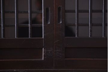 アンティーク家具　古民具・骨董　大正期　変わり型のモダンなアンティーク水屋箪笥