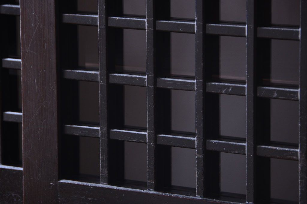 アンティーク家具　古民具・骨董　大正期　変わり型のモダンなアンティーク水屋箪笥