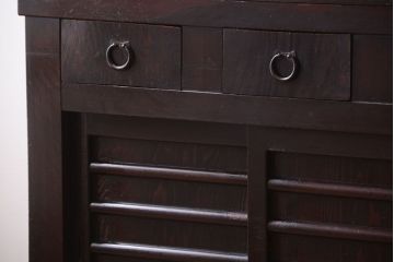 アンティーク家具　古民具・骨董　大正期　変わり型のモダンなアンティーク水屋箪笥