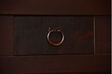 アンティーク家具　古民具・骨董　大正期　変わり型のモダンなアンティーク水屋箪笥