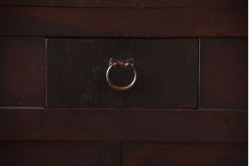 アンティーク家具　古民具・骨董　大正期　変わり型のモダンなアンティーク水屋箪笥