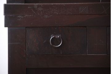 アンティーク家具　古民具・骨董　大正期　変わり型のモダンなアンティーク水屋箪笥