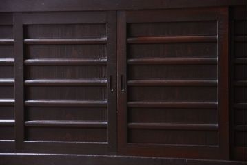 アンティーク家具　古民具・骨董　大正期　変わり型のモダンなアンティーク水屋箪笥