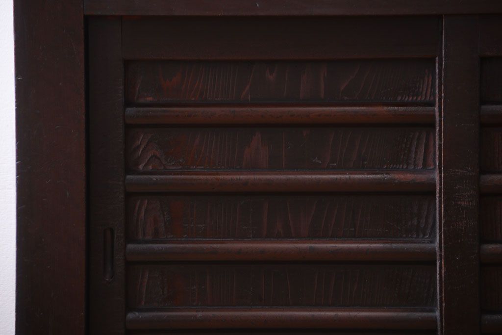 アンティーク家具　古民具・骨董　大正期　変わり型のモダンなアンティーク水屋箪笥