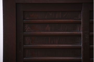 アンティーク家具　古民具・骨董　大正期　変わり型のモダンなアンティーク水屋箪笥