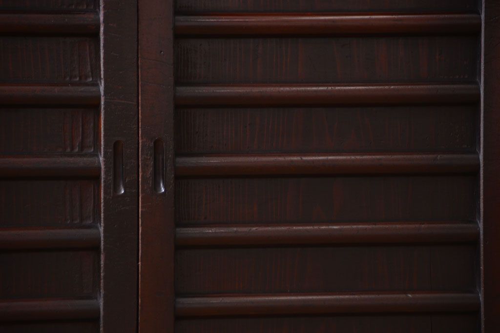 アンティーク家具　古民具・骨董　大正期　変わり型のモダンなアンティーク水屋箪笥