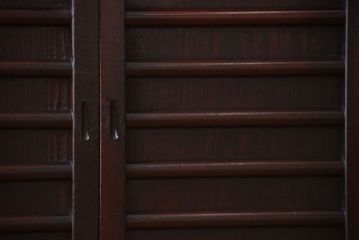 アンティーク家具　古民具・骨董　大正期　変わり型のモダンなアンティーク水屋箪笥