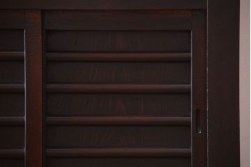 アンティーク家具　古民具・骨董　大正期　変わり型のモダンなアンティーク水屋箪笥