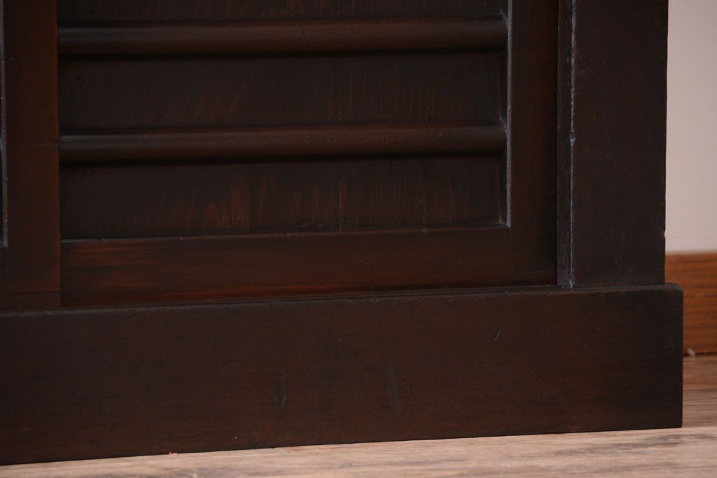 アンティーク家具　古民具・骨董　大正期　変わり型のモダンなアンティーク水屋箪笥