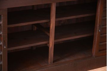 アンティーク家具　古民具・骨董　大正期　変わり型のモダンなアンティーク水屋箪笥