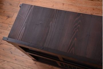 アンティーク家具　古民具・骨董　大正期　変わり型のモダンなアンティーク水屋箪笥