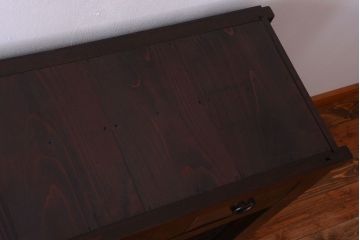 アンティーク家具　古民具・骨董　大正期　変わり型のモダンなアンティーク水屋箪笥