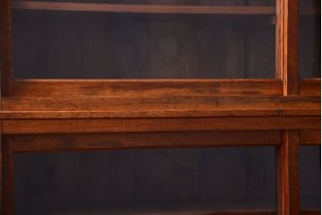 アンティーク家具　和製アンティーク　脚付き!古い木製の大きな重ね収納棚