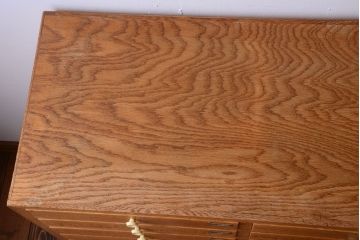 レトロ家具　昭和レトロ　古い木製のアンティーク脚付き収納ケース(引き出し)