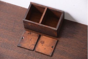 アンティーク雑貨　昭和レトロ　古いアンティーク木箱(小箱・収納箱)