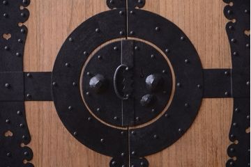 アンティーク家具　古民具・骨董　明治期　木味のアンティーク重ね観音箪笥