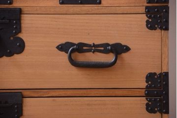 アンティーク家具　古民具・骨董　明治期　木味のアンティーク重ね観音箪笥