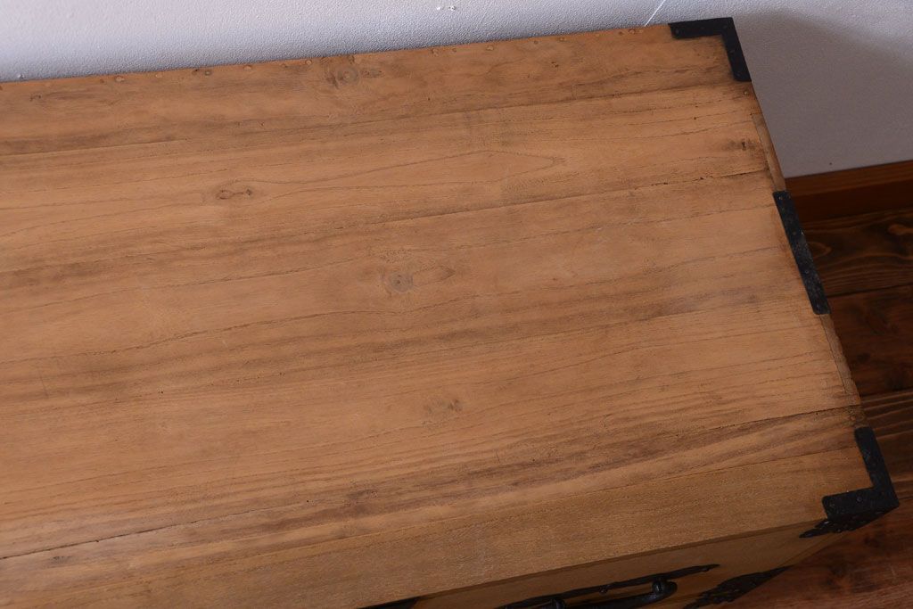 アンティーク家具　古民具・骨董　明治期　木味のアンティーク重ね観音箪笥