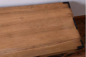 アンティーク家具　古民具・骨董　明治期　木味のアンティーク重ね観音箪笥