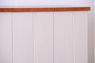 レトロ家具　アンティークペイント　特大サイズ!レトロな横長収納棚