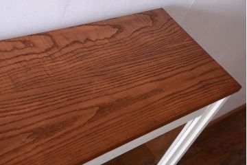 レトロ家具　アンティークペイント　特大サイズ!レトロな横長収納棚