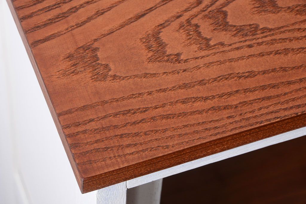 レトロ家具　アンティークペイント　特大サイズ!レトロな横長収納棚