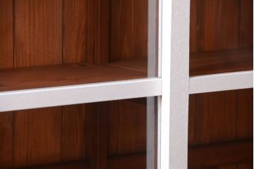 レトロ家具　アンティークペイント　特大サイズ!レトロな横長収納棚