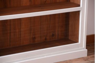 レトロ家具　アンティークペイント　特大サイズ!レトロな横長収納棚