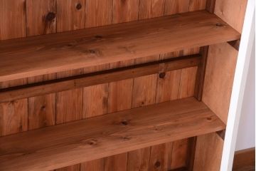 レトロ家具　アンティークペイント　特大サイズ!レトロな横長収納棚