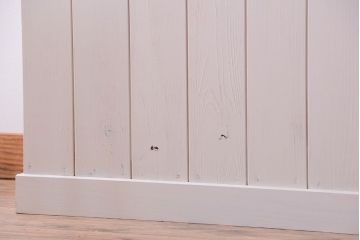 レトロ家具　アンティークペイント　特大サイズ!レトロな横長収納棚