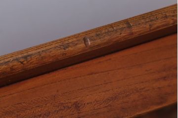 アンティーク家具　アンティーク　総欅材!天板一枚板の角ちゃぶ台