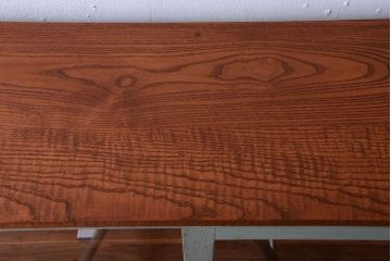 レトロ家具　アンティークペイント　特大サイズ!レトロな横長収納棚(2)