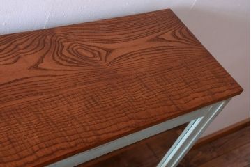 レトロ家具　アンティークペイント　特大サイズ!レトロな横長収納棚(2)