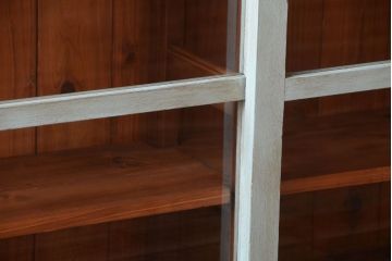 レトロ家具　アンティークペイント　特大サイズ!レトロな横長収納棚(2)