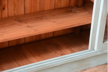 レトロ家具　アンティークペイント　特大サイズ!レトロな横長収納棚(2)