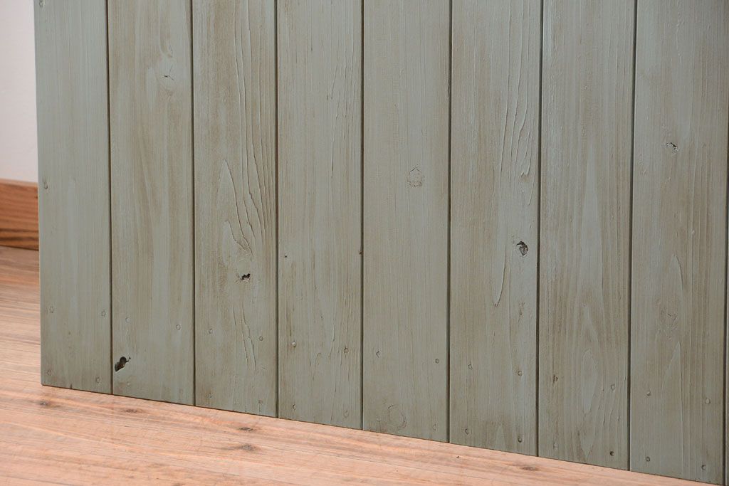 レトロ家具　アンティークペイント　特大サイズ!レトロな横長収納棚(2)