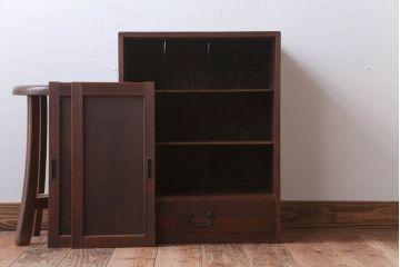 アンティーク家具　和製アンティーク　古い木製の小さな収納棚