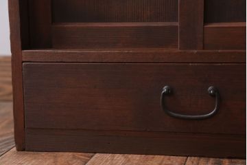 アンティーク家具　和製アンティーク　古い木製の小さな収納棚
