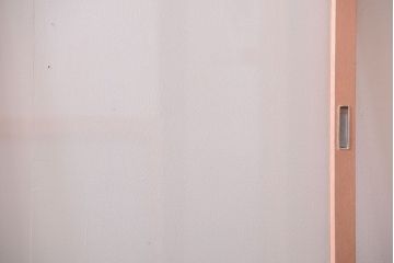 昭和レトロ　ペイントがかわいいアンティークガラス戸4枚セット(窓)(2)